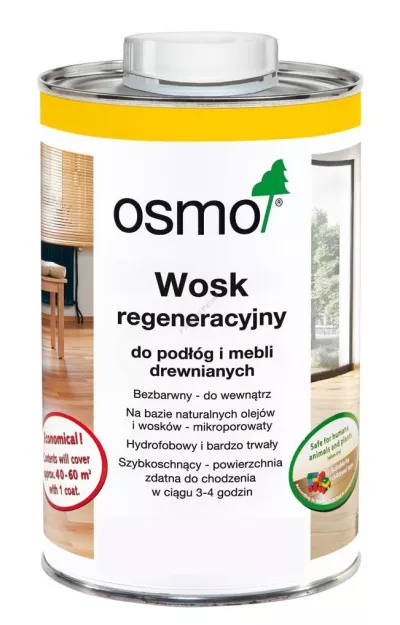 Osmo 3440 1L Wosk Regeneracyjny Biały Transparentny