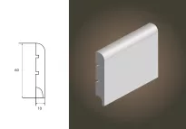 Lagrus Classic R10 mini Biała listwa 10x60x2440 mm
