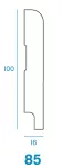 CM Profile Profil 85 Biała listwa 16x100x2440 mm