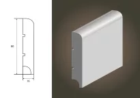 Lagrus Classic R10 Biała listwa 16x80x2440 mm