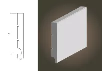 Lagrus Slim 80 Biała listwa 12x80x2440 mm