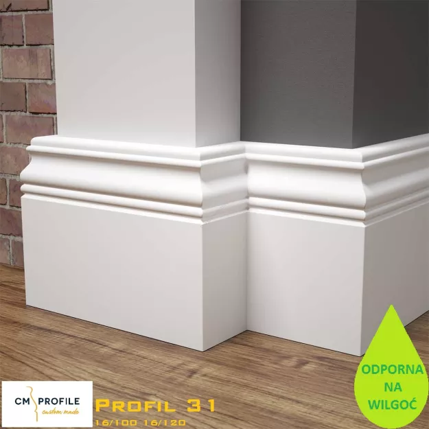 CM Profile Profil 31 Biała listwa 16x120x2440 mm