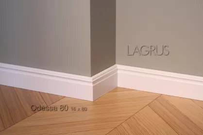 Lagrus Odessa 80 Biała listwa 16x80x2440 mm