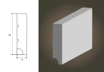 Lagrus Classic 19R1 Biała listwa 19x80x2440 mm