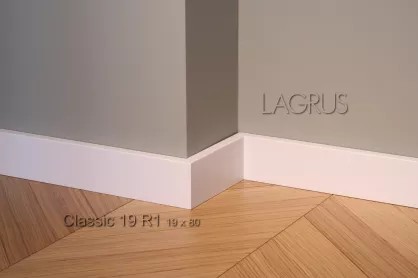 Lagrus Classic 19R1 Biała listwa 19x80x2440 mm