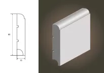 Lagrus Classic R10F Biała listwa 16x80x2440 mm