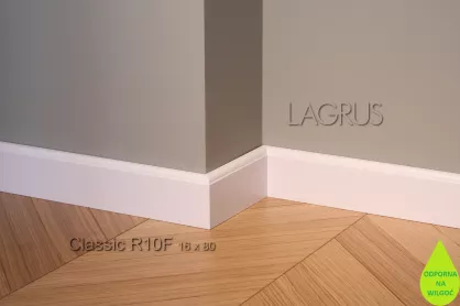 Lagrus Classic R10F Biała listwa 16x80x2440 mm