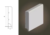 Lagrus Classic R5 Biała listwa 16x80x2440 mm