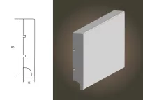 Lagrus Classic R1 Biała listwa 16x80x2440 mm
