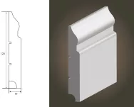 Lagrus Olimp 120 Biała listwa 19x120x2440 mm