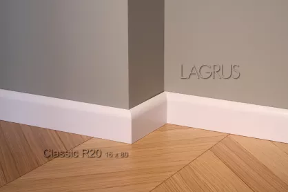 Lagrus Classic R20 Biała listwa 16x80x2440 mm