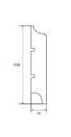 Lagrus Wenecja Biała listwa 16x100x2440 mm