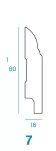CM Profile Profil 7 Biała listwa 16x80x2440 mm