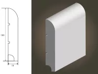 Lagrus Linea 100 Biała listwa 19x100x2440 mm