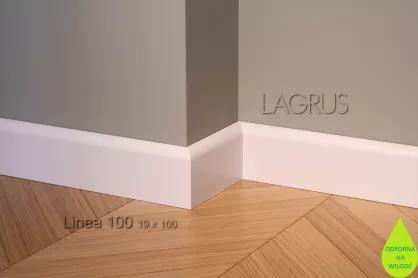 Lagrus Linea 100 Biała listwa 19x100x2440 mm