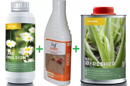 PROMOCJA ZESTAW: Eukula Care Emulsion Natural 1L + Maximus Lios Kronos 1L + Eukula Refresher Natural 1L