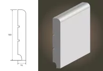 Lagrus Standard 100R10 Biała listwa 16x100x2440 mm