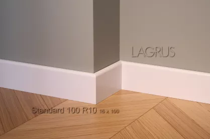 Lagrus Standard 100R10 Biała listwa 16x100x2440 mm
