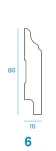 CM Profile Profil 6 Biała listwa 16x80x2440 mm