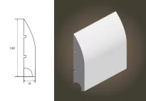 Lagrus Soft 100 Biała listwa 16x100x2440 mm