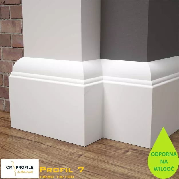 CM Profile Profil 7 Biała listwa 16x100x2440 mm