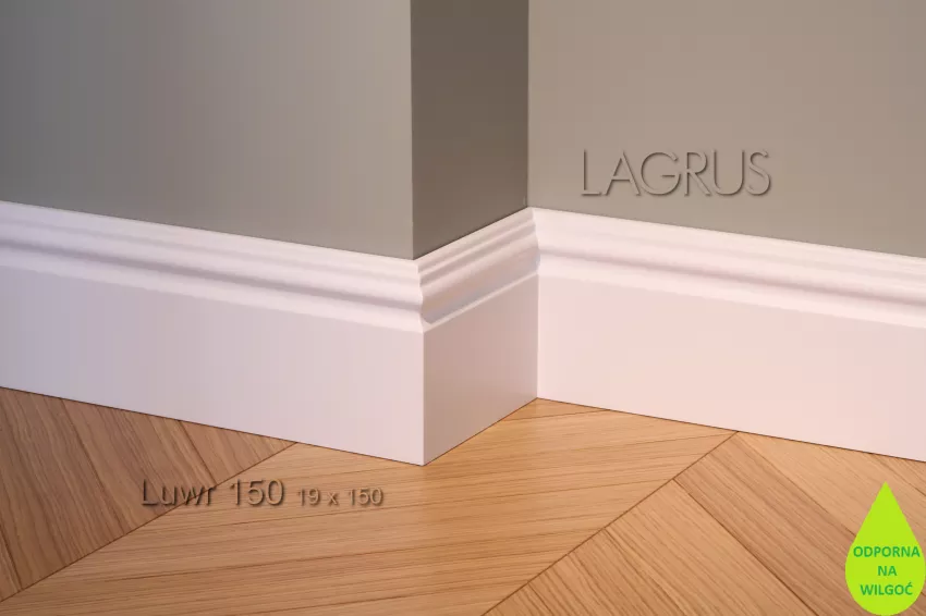 Lagrus Luwr 150 Biała listwa 19x150x2440 mm