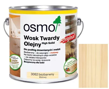 OSMO 3062 2,5L Wosk Twardy Matt