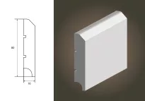 Lagrus Classic 45 Biała listwa 16x80x2440 mm