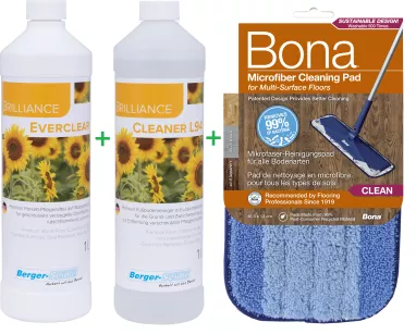 PROMOCJA ZESTAW: Berger L93 Everclear Półmatt 1L + Berger L94 Cleaner 1L + Bona Pad Czyszczący