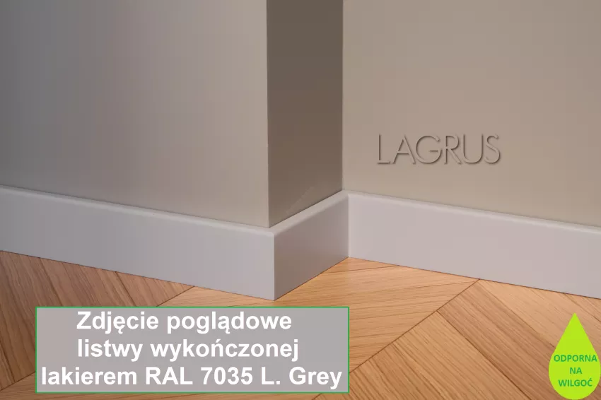 Lagrus Slim 80 Szara listwa 12x80x2440 mm