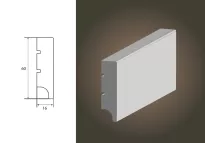 Lagrus Basic R1 Biała listwa 16x60x2440 mm