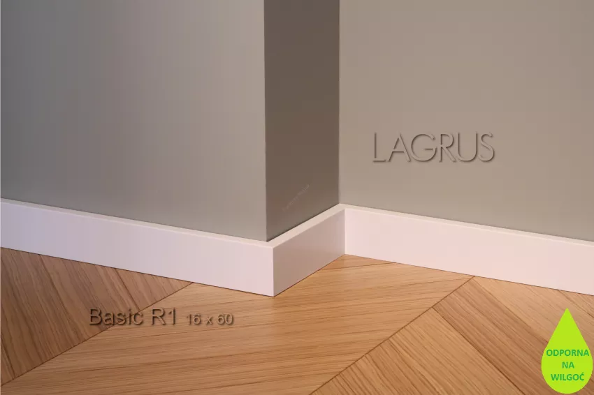 Lagrus Basic R1 Biała listwa 16x60x2440 mm