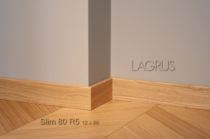 Lagrus Slim 80R5 Fornir dąb listwa 12x80x2420 mm