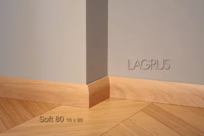 Lagrus Soft 80 Fornir dąb listwa 16x80x2420 mm