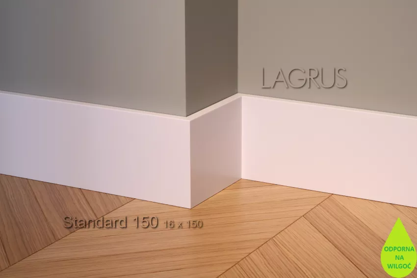 Lagrus Standard 150 Biała listwa 16x150x2440 mm