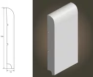 Lagrus Linea 150 Biała listwa 19x150x2440 mm