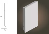 Lagrus Slim 120 Biała listwa 12x120x2440 mm