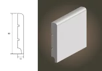 Lagrus Slim 80R5 Biała listwa 12x80x2440 mm