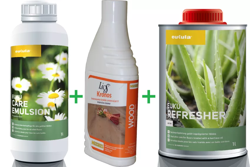 PROMOCJA ZESTAW: Eukula Care Emulsion White 1L + Maximus Lios Kronos 1L + Eukula Refresher White 1L