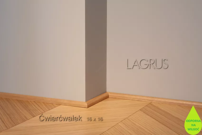 Lagrus Ćwierćwałek Fornir dąb 16x16x2420 mm