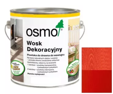 Osmo 3104 0,125L Wosk Dekoracyjny Czerwony próbka