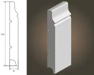 Lagrus Krym 150 Biała listwa 16x150x2440 mm