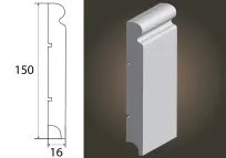 Lagrus Talia 150 Biała listwa 16x150x2440 mm