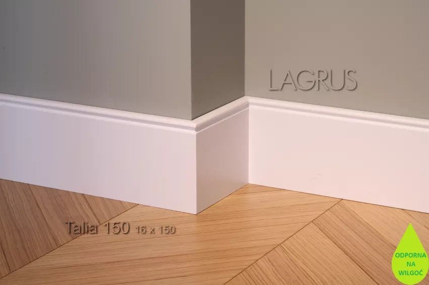 Lagrus Talia 150 Biała listwa 16x150x2440 mm