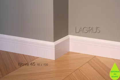 Lagrus Nova 45 Biała listwa 16x100x2440 mm